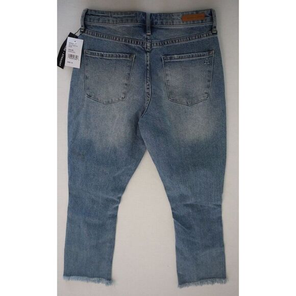 Articles of Society Women's Sz 25 Blue Kate High Waist Crop Straight Leg Jeans - Picture 2 of 8